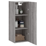 Mobile a Parete Grigio Sonoma 34,5x34x90 cm Legno Multistrato