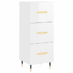 Credenza 34,5x34x180 cm in Legno Multistrato Bianco Lucido