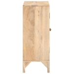 Credenza 80x30x73 cm Legno Massello di Mango e Canna Naturale