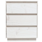 Credenza Bianca 60x34x75 cm in Legno Massello di Pino