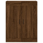 Armadietti a Parete 2 pz Rovere Marrone in Legno Multistrato