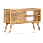 Credenza 102x35x61 cm in Legno Massello di Mango