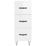 Credenza 34,5x34x180 cm in Legno Multistrato Bianco Lucido