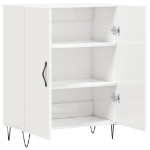 Credenza 69,5x34x90 cm in Legno Multistrato Bianco Lucido