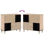 Credenza 80x33x75 cm in Legno Massello di Mango