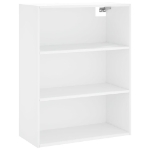 Credenza Bianca 69,5x32,5x180 cm Legno Multistrato