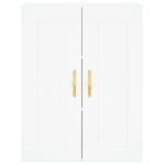 Credenza Bianca 69,5x34x180 cm in Legno Multistrato