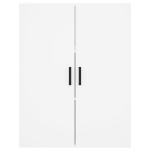 Credenza Bianca 69,5x34x180 cm in Legno Multistrato