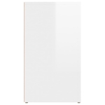 Credenza Bianco Lucido 80x30x54 cm in Legno Multistrato