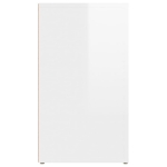 Credenza Bianco Lucido 80x30x54 cm in Legno Multistrato