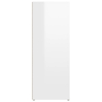 Credenza Bianco Lucido 80x30x80 cm in Legno Multistrato