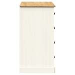 Credenza Cassetti VIGO 113x40x75 cm Legno Massello Pino Bianco