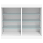 Credenza con Luci LED Bianca 81x37x67 cm