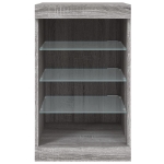 Credenza con Luci LED Grigio Sonoma 41x37x67 cm