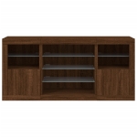 Credenza con Luci LED Rovere Marrone 142,5x37x67 cm