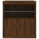 Credenza con Luci LED Rovere Marrone 60x37x67 cm