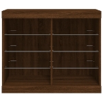 Credenza con Luci LED Rovere Marrone 81x37x67 cm
