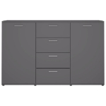 Credenza Grigia 120x35,5x75 cm in Legno Multistrato