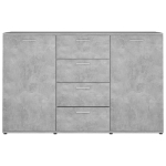 Credenza Grigio Cemento 120x35,5x75 cm in Legno Multistrato