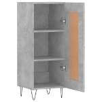 Credenza Grigio Cemento 34,5x34x90 cm in Legno Multistrato
