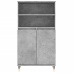 Credenza Grigio Cemento 60x36x110 cm in Legno Multistrato