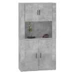 Credenza Grigio Cemento in Legno Multistrato