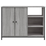 Credenza Grigio Sonoma 100x33x75 cm in Legno Multistrato