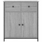 Credenza Grigio Sonoma 70x30x80 cm in Legno Multistrato