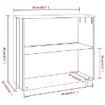 Credenza HAMAR Bianca 85x35x80 cm in Legno Massello di Pino