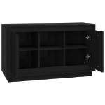 Credenza Nera 102x35x60 cm in Legno Multistrato