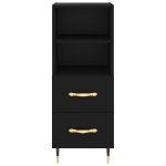 Credenza Nera 34,5x34x180 cm in Legno Multistrato