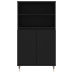 Credenza Nera 60x36x110 cm in Legno Multistrato