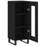 Credenza Nero 34,5x34x90 cm in Legno Multistrato