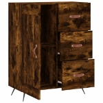 Credenza Rovere Fumo 69,5x34x90 cm in Legno Multistrato