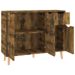 Credenza Rovere Fumo 90x30x72 cm in Legno Multistrato