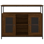 Credenza Rovere Marrone 100x35x80 cm in Legno Multistrato