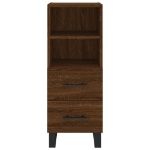 Credenza Rovere Marrone 34,5x34x180 cm in Legno Multistrato