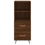 Credenza Rovere Marrone 34,5x34x180 cm in Legno Multistrato