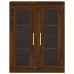 Credenza Rovere Marrone 69,5x34x180 cm in Legno Multistrato