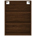 Credenza Rovere Marrone 69,5x34x180 cm in Legno Multistrato