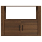 Credenza Rovere Marrone 80x30x60 cm in Legno Multistrato