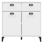Credenza VIKEN Bianca 80x40x80 cm in Legno Massello di Pino