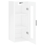 Mobile a Parete Bianco Lucido 34,5x34x90 cm