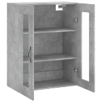 Mobile a Parete Grigio Cemento 69,5x34x90 cm Legno Multistrato