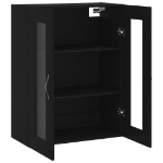 Mobile a Parete Nero 69,5x34,90 cm in Legno Multistrato