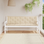 Cuscini Panca da Giardino 2pz Beige 180x50x7 cm Tessuto Oxford