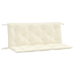 Cuscini Panca Giardino 2pz Bianco Crema 120x50x7 Tessuto Oxford