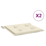 Cuscini per Sedia 2 pz Crema 50x50x3 cm in Tessuto Oxford