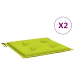 Cuscini per Sedia 2 pz Verde Intenso 40x40x3 cm Tessuto Oxford