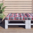 Cuscino per Pallet a Quadri Rossi 70x70x12 cm in Tessuto